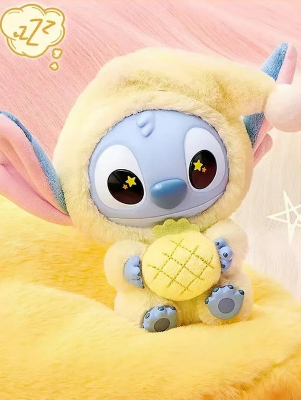 Disney‎ Stitch Plush Eat Something Before Sleep" Keychain - Sour Pineapple